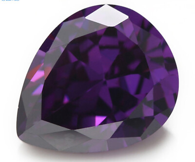 #ad 13x18 mm AAAAA Natural Purple Amethyst 17.28 ct Pear Diamonds Cut VVS Loose Gems $14.24