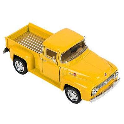 #ad Pull Back Die Cast Metal Vehicle 1956 FORD F 100 PICKUP Yellow 5 inch $11.89
