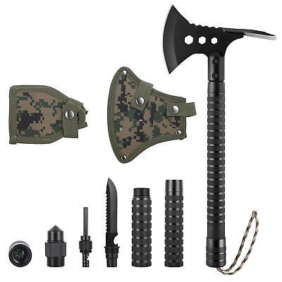 #ad 17quot; SURVIVAL CAMPING TOMAHAWK Folding Multi Tool Tactical Hatchet with Sheath $23.99