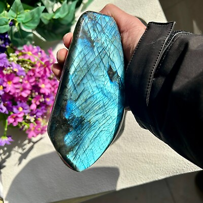 #ad Stunning Natural Labradorite Crystal Freeform Display Healing 1.36kg $82.00