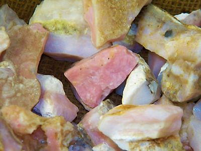 #ad 1000 Carat Lots of Very High End Pink Opal Rough Plus a FREE Faceted Gemstone $19.07