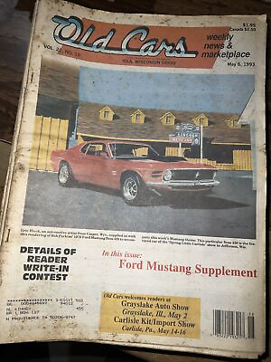 #ad OLD CARS WEEKLY NEWSPAPER 31 Copies Of 52 year1993 IN GOOD CONDITION $75.00