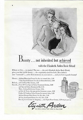 #ad Elizabeth Arden 1950#x27;s Print Advertisement 3 Generations Womens of Beauty Ritual $12.99