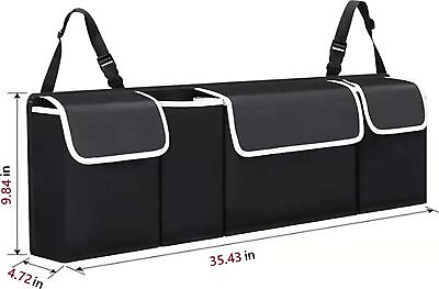 #ad Car Backseat Trunk Storage Organizer Hanging Organizer Foldable Seat Back Cargo $20.38