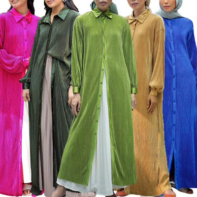 #ad Ramadan Abaya Kaftan African Dashiki Women Muslim Loose Maxi Dress Moroccan Gown C $45.52