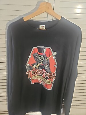 #ad Iron Maiden quot;The Trooperquot; quot;Day Of The Deadquot; Beer Logo Large Long Sleeve S138 $20.00
