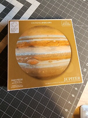 #ad NEW Celestial Jigsaw Jupiter 1000 Piece Circular Expert Puzzle 1.7 ft Wide $14.00