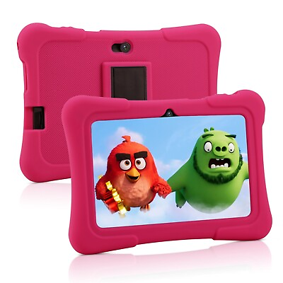 #ad 7inch Tablet PC For Kids Quad Core Dual Cameras Android 9 WiFi Bundle Case 32GB $36.48