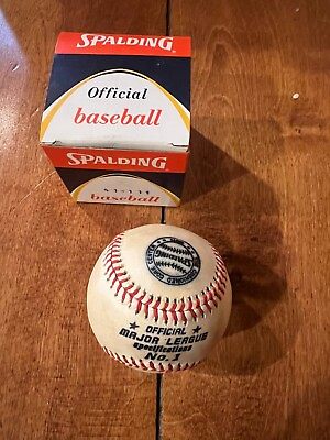 #ad SPALDING NO.1 OFFICIAL MAJOR LEAGUE SPECIFICATIONS BASEBALL NEW OLD STOCK IN BOX $39.99