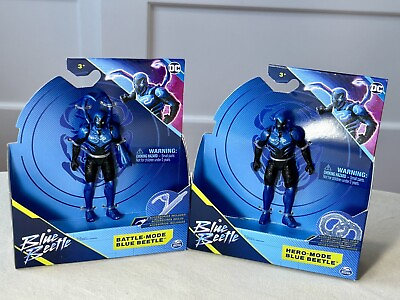 #ad Lot Of 2 DC Blue Beetle Battle Mode amp; Hero Mode 2023 Spin Master 4quot; NEW IN BOX $19.95