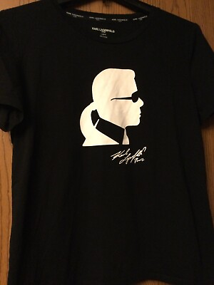 #ad Karl Lagerfeld Paris Black Shirt L Ladies $50.00
