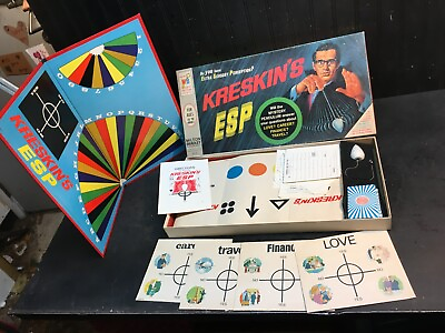 #ad 1966 Milton Bradley#x27;s Kreskin#x27;s ESP Fortune Telling board game Halloween Game $44.99