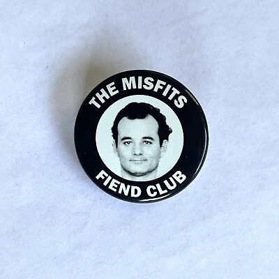 #ad Glow in the dark Bill Murray Misfits Fiend Club button Pin Art Accessory $3.50