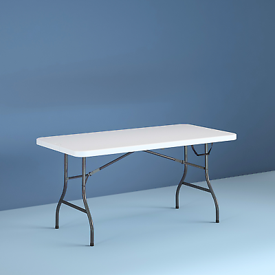 #ad Cosco 6 Ft Folding Table In White Speckle Moisture Proof Top Weather Resistance $55.80
