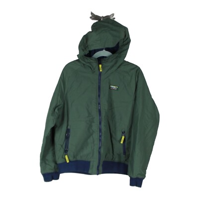 #ad LL Bean Kids#x27; Warm Up Insulated Hooded Jacket Water Wind Resistant Green M10 12 $32.00