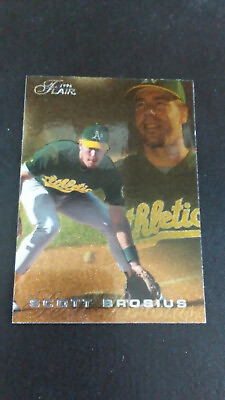 #ad FREE SHIPPING Scott Brosius 1996 Fleer Flair Baseball nr.mt. mint no.145 A#x27;s $2.00