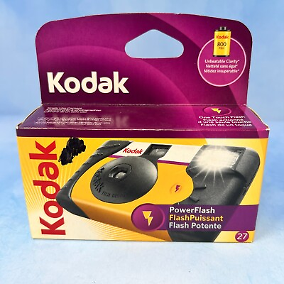 #ad Kodak PowerFlash 800 35mm Single Use Film Camera 05 2009 $8.95