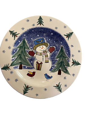 #ad Christmas Studio Nova Frosty The Snowman Plate $7.99