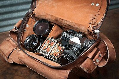 #ad Vintage Leather DSLR SLR Camera Shoulder Messenger Satchel Bag for men amp; women9 $59.99
