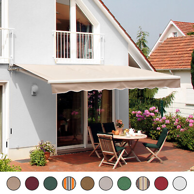 #ad Patio Awning Canopy Retractable Deck Door Outdoor Sun Shade Shelter $188.99