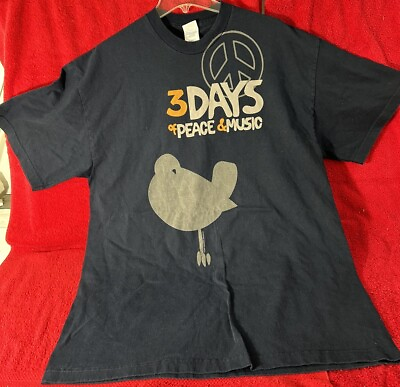#ad Woodstock 3 Days of Peace amp; Music Extra Large XL tall shirt 2008 $10.00