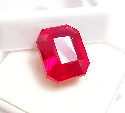 #ad 10.15 Ct Natural Blood Red Mozambique Ruby Emerald Shape Flawless Gemstone $27.27