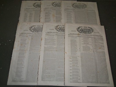 #ad 1853 THE ALBION NEWSPAPER LOT OF 37 NEW YORK VOL. 12 BRITISH NEWS NP 1553 $180.00