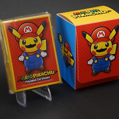 #ad Mario Pikachu Pokemon Card Game Exclusive Deck Box Divider Sleeves Sealed AU $350.00