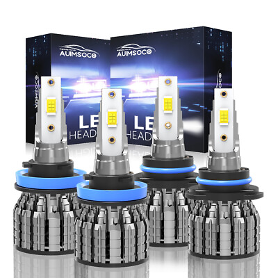 #ad For GMC Terrain 2010 2015 4Pcs Combo LED Headlight Hi Lo Beam Light Bulbs $64.99