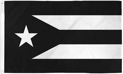 #ad 2X3 FT Black Puerto Rico Flag US Commonwealth Caribbean Man Cave Bandera Latin $9.88