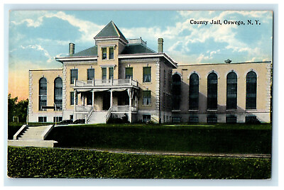#ad 1915 County Jail Oswego New York NY Antique Posted Postcard $9.98