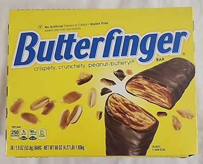 #ad Butterfinger Milk Chocolate Candy Bars Full Size Bulk 1.9oz Pack of 36 BB 7 24 $32.99