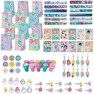 #ad Mermaid Party Favors for Girls Mermaid Under the Sea Birthday Supplies Girl ... $31.90