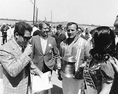#ad Barney Hall Motor Racing Network Is Joined In Victory Lane 1971 OLD PHOTO AU $8.50