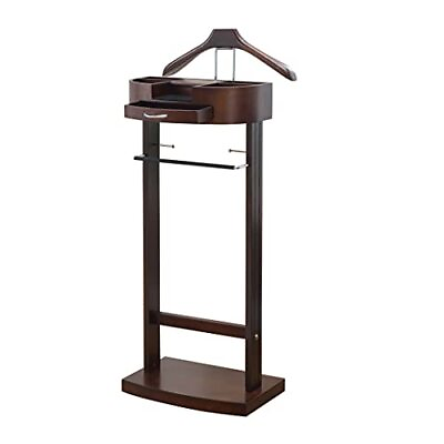 #ad Proman Products Crescent Moon Valet Stand with Drawer Top Tray Contour Hang... $205.75