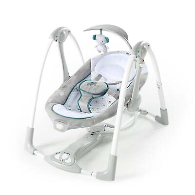 2 in 1 Portable Battery Powered Baby Swing amp; Infant Seat with Vibratio $63.74