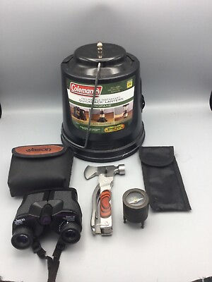 #ad LOT OF CAMPING HIKING GEAR W COLEMAN QUICKPACK LANTERN $21.96