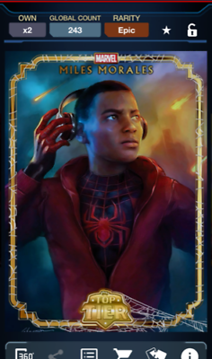 #ad Marvel topps digital card Miles Morales toptier epic $19.00