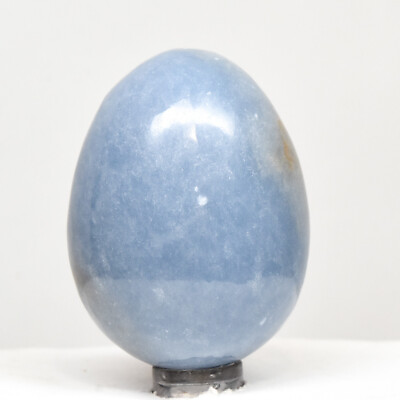 #ad 56mm Blue Angelite Egg Natural Sparkling Mineral Polished Crystal Stone Peru $20.76