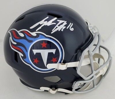 #ad Treylon Burks Signed TN Titans Full Size Eclipse Alt Replica Helmet w COA $329.40