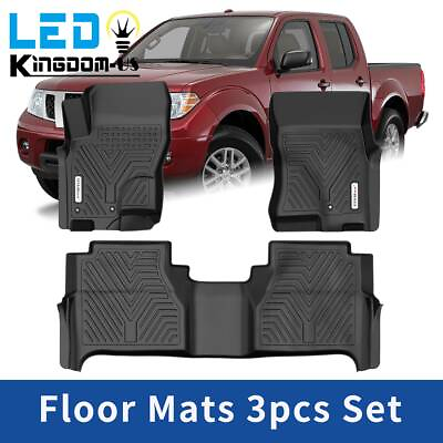 #ad Floor Mats for 2008 2021 Nissan Frontier Crew Cab All Weather TPE 3pcs Liner Set $77.99
