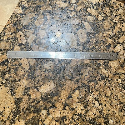#ad Vintage General Tools 12” steel ruler No 701 MM Tempered machinists rule Inch Mm $15.00