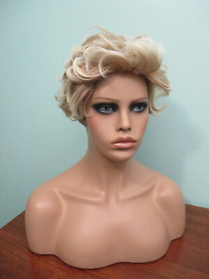#ad #ad 4quot; light blonde light brown short wavy COSPLAY style WIG sandy blonde $39.99