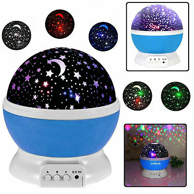 #ad Rotating Starry Projector Light LED Moon Master Sky Lamp Romantic Cosmos Gift $10.16