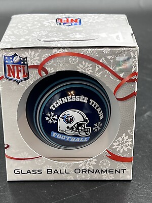 #ad Tennessee Titans Glass Round Ornament Brand New Approx. 3” $4.50