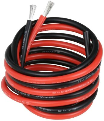 #ad 20 Feet 12 AWG Super Flexible Silicone Wire RC ESC Motor 12 Gauge Wires 1010 FT $13.95
