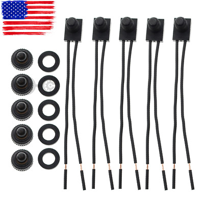 #ad #ad 5Pcs 12V Waterproof Push Button On Off Switch with 4quot; Leads For MOTORCYCLE CAR $8.98