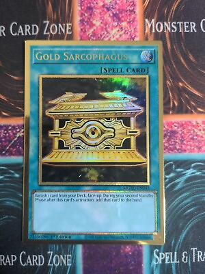 #ad Yu Gi Oh Gold Sarcophagus MGED EN041 1st Edition Premium Gold Rare NM b2 $3.00