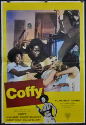 #ad Coffy 1973 ORIGINAL 26X38 ITALIAN MOVIE POSTER PAM GRIER BOOKER BRADSHAW $75.00
