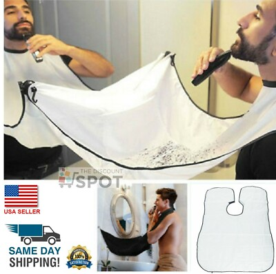 #ad Man Bathroom Apron Beard Care Trimmer Catcher Hair Shave Apron for Waterproof $6.26